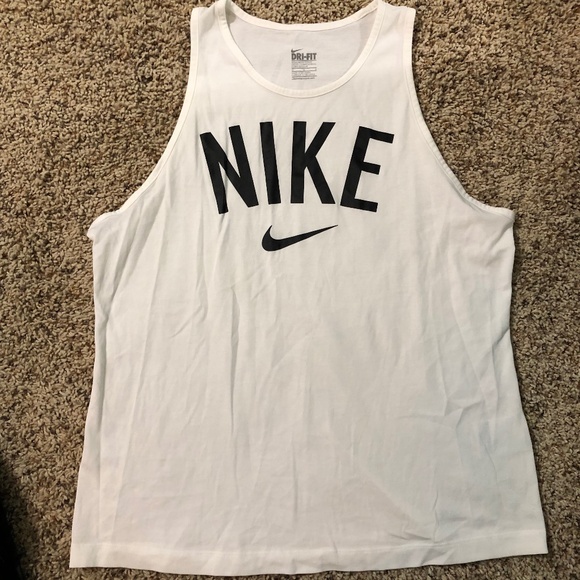 Nike White Dri-Fit Tank Top - Picture 1 of 4